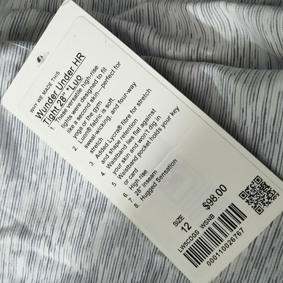 Lululemon Wunder Under HR Tight sz 12 Nimbus Battleship NEW - Picture 11 of 11